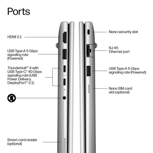 DW2A4ET#ABU | HP EliteBook 6 G2i 14 inch Notebook AI PC Intel Core 7 360 Laptop 35.6 cm (14") WUXGA 16 GB DDR5-SDRAM 512 GB SSD Wi-Fi 7 (802.11be) Windows 11 Pro Silver