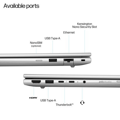 D4GH3EA#ABU | HP EliteBook 6 G1i 14 inch Notebook AI PC Wolf Pro Security Edition Intel Core Ultra 7 255H Laptop 35.6 cm (14") 2.5K 48 GB DDR5-SDRAM 1 TB SSD Wi-Fi 7 (802.11be) Windows 11 Pro Silver