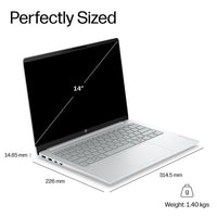 HP OmniBook 3 Laptop Next Gen AI 14-hz0001nax Copilot+ PC Snapdragon X1-26-100 35.6 cm (14") 2K 16 GB LPDDR5x-SDRAM 256 GB SSD Wi-Fi 6E (802.11ax) Windows 11 Home Silver