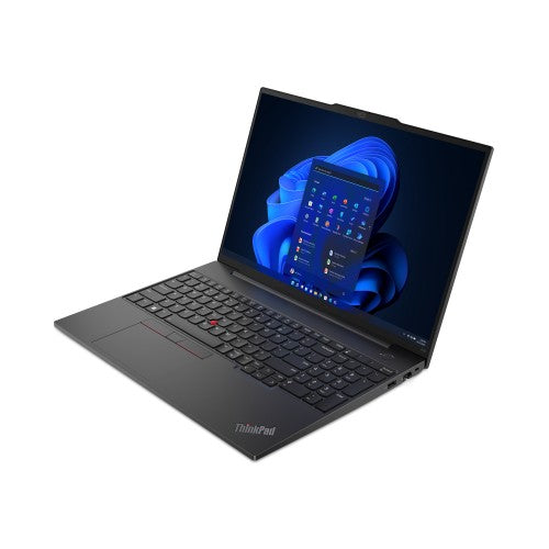 21JN00N5UK | Lenovo ThinkPad E16 Gen 1 (Intel) Intel® Core™ i3 i3-1315U Laptop 40.6 cm (16") WUXGA 8 GB DDR4-SDRAM 256 GB SSD Wi-Fi 6 (802.11ax) Windows 11 Pro UK English Black