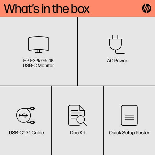 6N4D6AA#ABB | HP E32k G5 4K USB-C Monitor