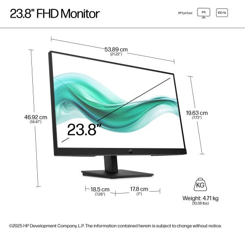 B0BU9UT#ABU | HP Series 3 Pro 23.8 inch FHD Monitor - 324ph