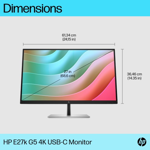 6N4C4AA#ABU | HP E-Series E27k G5 4K USB-C Monitor