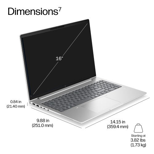 DM3Z5EA#ABU | HP EB6G2A16 R7P-250 16 16GB/512 PC AMD Ryzen™ 7 PRO PRO 250 Laptop 40.6 cm (16") WUXGA DDR5-SDRAM 512 GB SSD Windows 11 Pro Silver