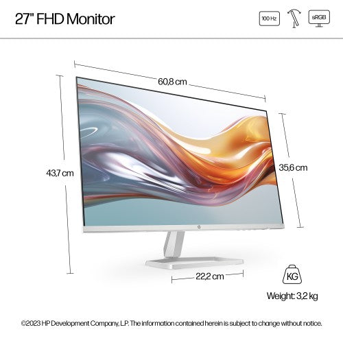 94F46AA#ABU | HP Series 5 27 inch FHD White Monitor - 527sw