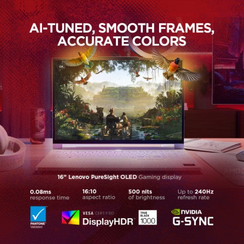 83Q80007UK | Lenovo Legion 7 16AGP11 AMD Ryzen™ AI 7 450 Laptop 40.6 cm (16") WQXGA 32 GB LPDDR5x-SDRAM 1 TB SSD NVIDIA GeForce RTX 5060 Wi-Fi 7 (802.11be) Windows 11 Home English White