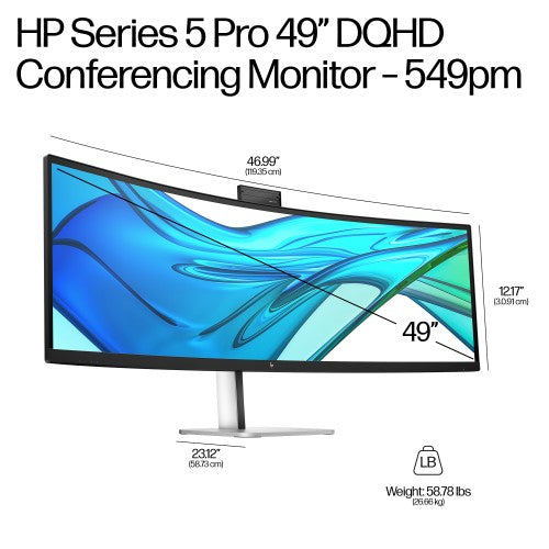 B7GV8AA#ABU | HP Series 5 Pro 49 inch DQHD Conferencing Monitor - 549pm