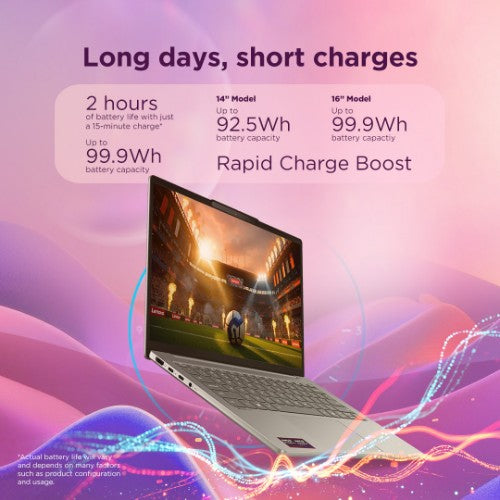 Lenovo IdeaPad Slim 5 14AGP11 Copilot+ PC AMD Ryzen™ AI 7 445 Laptop 35.6 cm (14") WUXGA 16 GB DDR5-SDRAM 512 GB SSD Wi-Fi 7 (802.11be) Windows 11 Home English Green, Grey