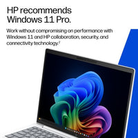 HP EB8G2I14AI U7 355 14 32GB/512 PC Copilot+ PC Intel Core Ultra 7 Laptop 35.6 cm (14") WUXGA LPDDR5x-SDRAM 512 GB SSD Wi-Fi 7 (802.11be) Windows 11 Pro Silver