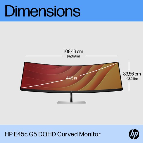 6N4C1AA#ABU | HP E45c G5 DQHD Curved Monitor