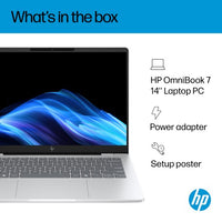 HP OmniBook 7 Laptop 14-fs0000nax 35.6 cm (14") 2K 24 GB LPDDR5-SDRAM 1 TB SSD Wi-Fi 6E (802.11ax) Windows 11 Home Silver