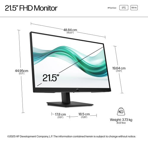 B0BN7UT#ABU | HP Series 3 Pro 21.5 inch FHD Monitor 322ph